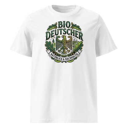  Herren Bio T-Shirt Weiß mit Bio Deutscher Adler Print – GOTS-zertifiziert | TextilRebell