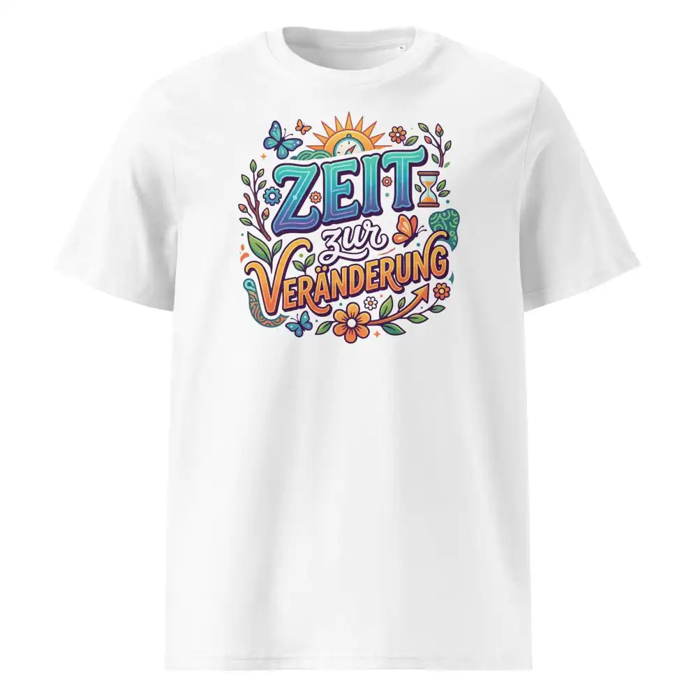 Damen T-Shirt „Zeit zur Veränderung" in Weiß – 100% Bio-Baumwolle GOTS | TextilRebell