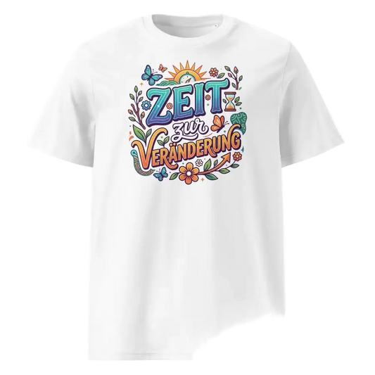 Damen T-Shirt „Zeit zur Veränderung" in Weiß – 100% Bio-Baumwolle GOTS | TextilRebell