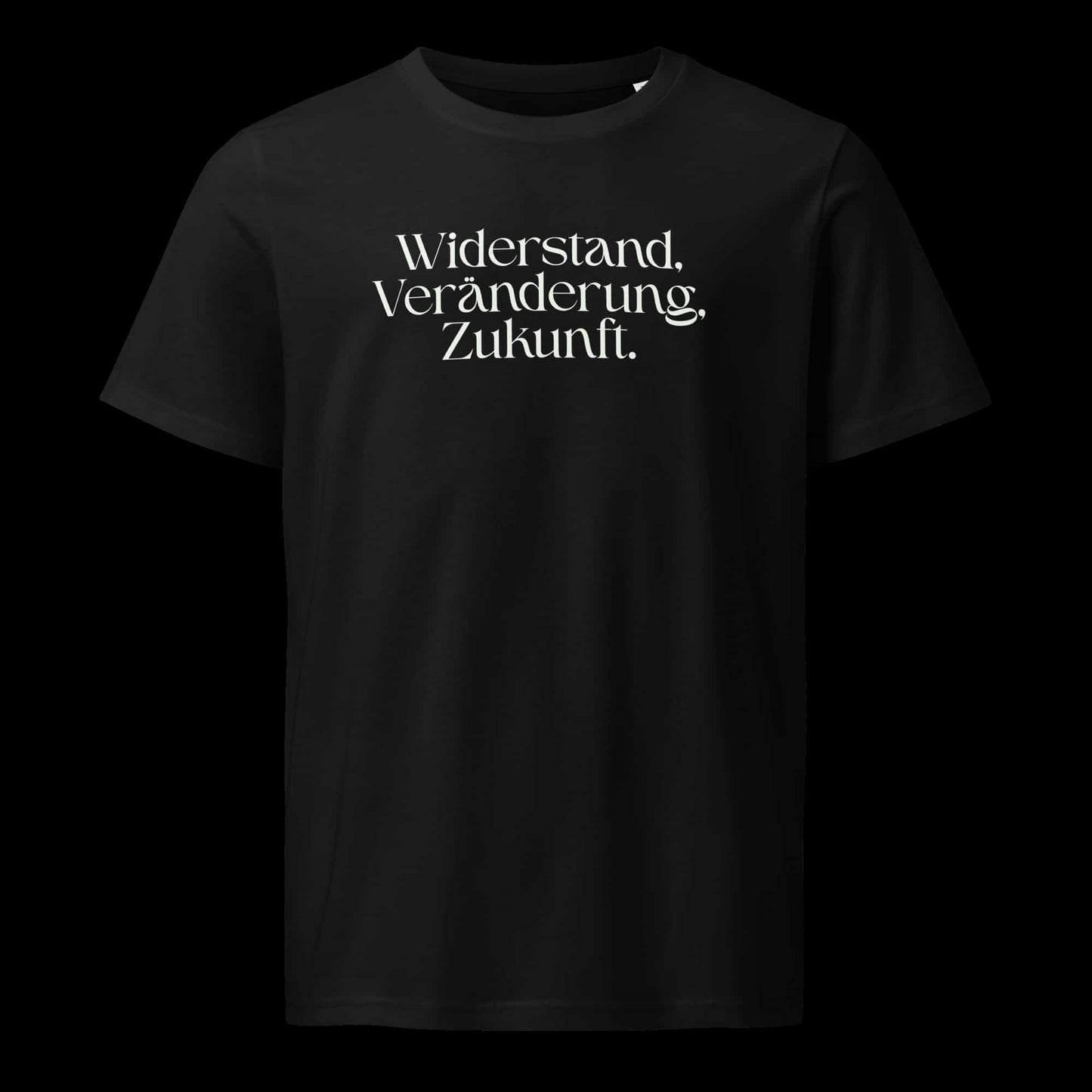 Herren Bio T-Shirt Widerstand Schwarz von TextilRebell – GOTS-zertifiziert, 100% Bio-Baumwolle, nachhaltiger Streetwear-Style