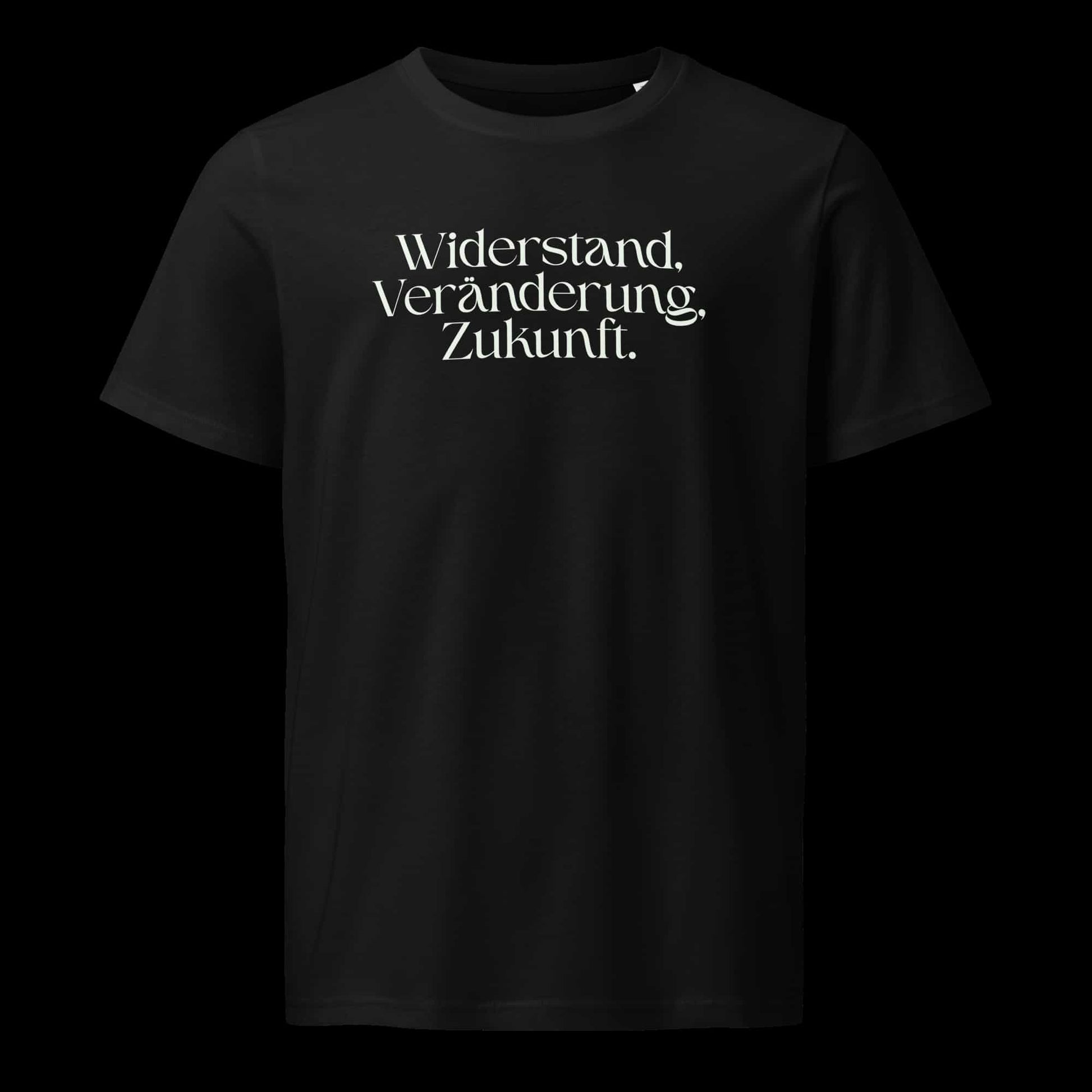 Herren Bio T-Shirt Widerstand Schwarz von TextilRebell – GOTS-zertifiziert, 100% Bio-Baumwolle, nachhaltiger Streetwear-Style
