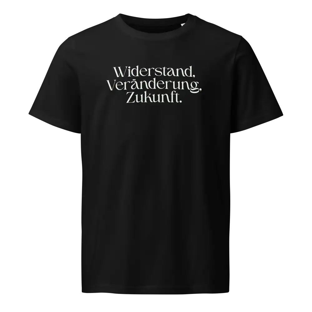 Herren Bio T-Shirt Widerstand Schwarz von TextilRebell – GOTS-zertifiziert, 100% Bio-Baumwolle, nachhaltiger Streetwear-Style