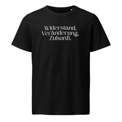 Herren Bio T-Shirt Widerstand Schwarz von TextilRebell – GOTS-zertifiziert, 100% Bio-Baumwolle, nachhaltiger Streetwear-Style