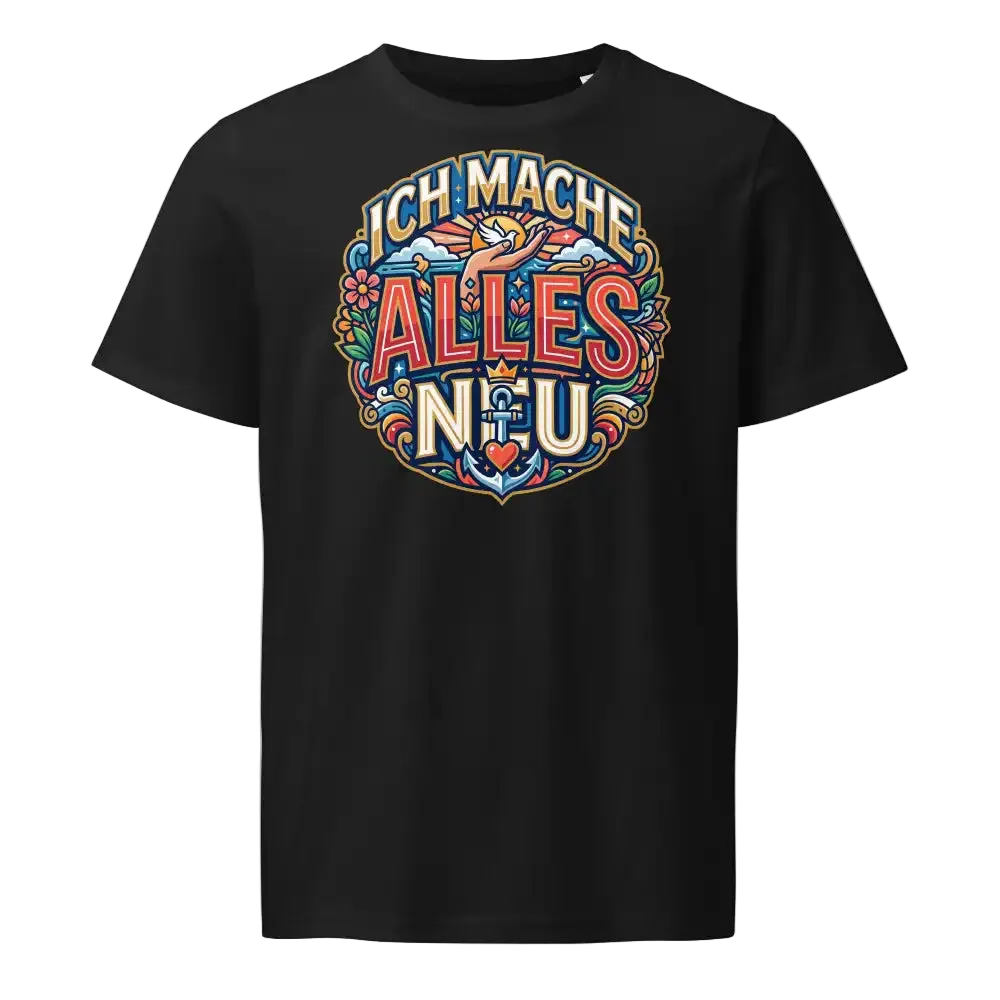 Herren Bio T-Shirt „Alles Neu" in Schwarz – 100% GOTS-zertifizierte Bio-Baumwolle, 155 g/m², nachhaltige Streetwear | TextilRebell