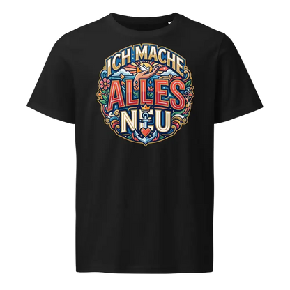 Herren Bio T-Shirt „Alles Neu" in Schwarz – 100% GOTS-zertifizierte Bio-Baumwolle, 155 g/m², nachhaltige Streetwear | TextilRebell