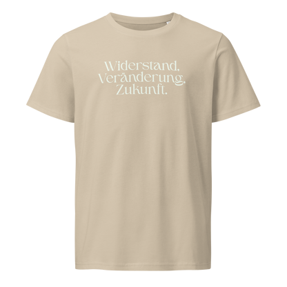 Wüstenstaub: Herren Bio T-Shirt Widerstand Wüstenstaub von TextilRebell – GOTS-zertifiziert, 100% Bio-Baumwolle, faire Produktion