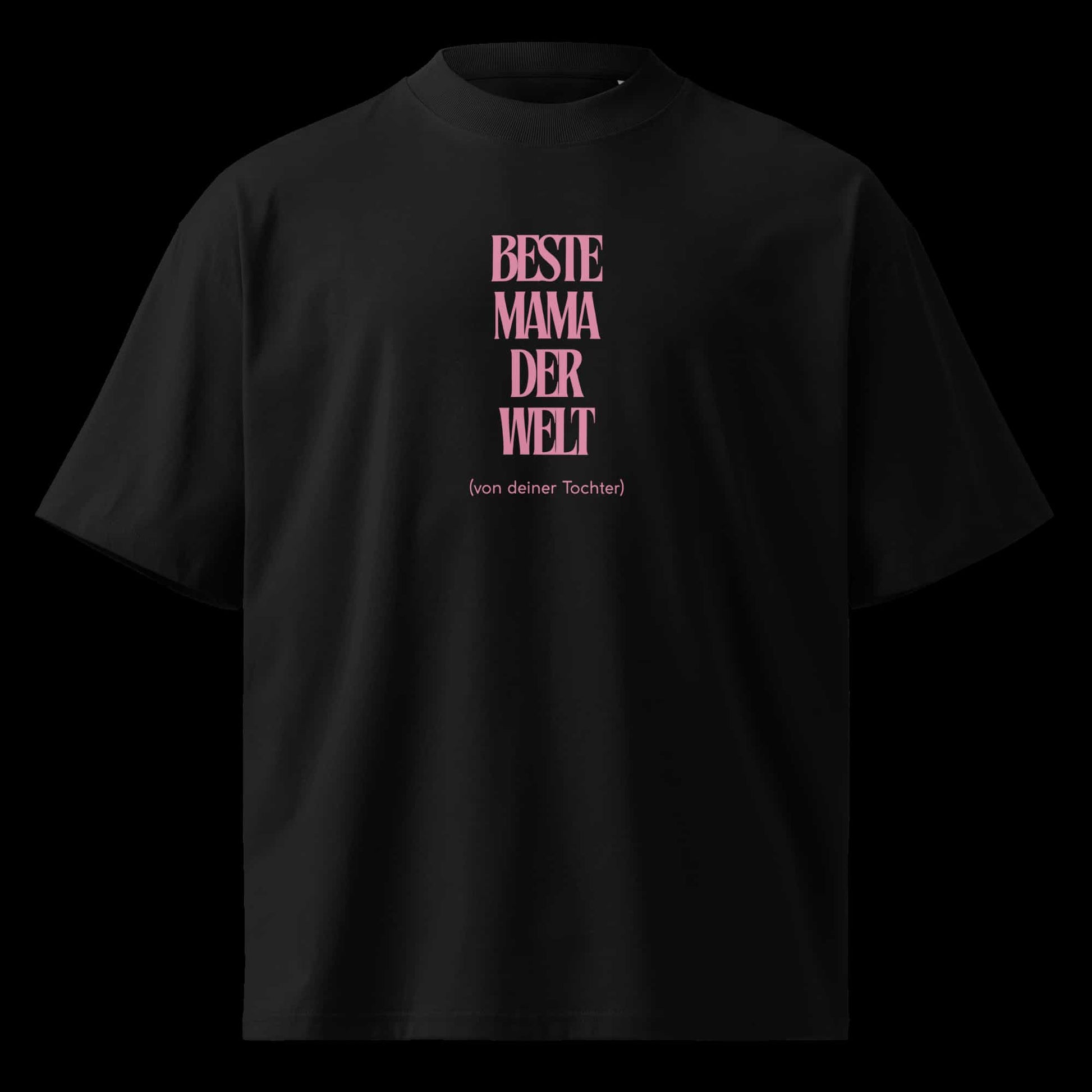 Schwarz: Damen Bio T-Shirt Mama Schwarz von TextilRebell – GOTS-zertifiziert, Oversized, 100% Bio-Baumwolle, nachhaltiger Lifestyle-Style