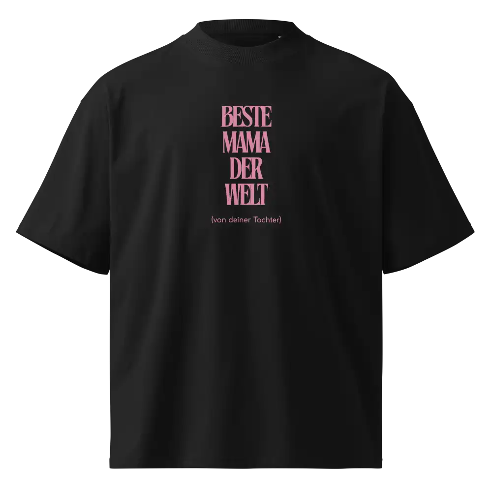 Damen Bio T-Shirt Mama Schwarz von TextilRebell – GOTS-zertifiziert, Oversized, 100% Bio-Baumwolle, nachhaltiger Lifestyle-Style