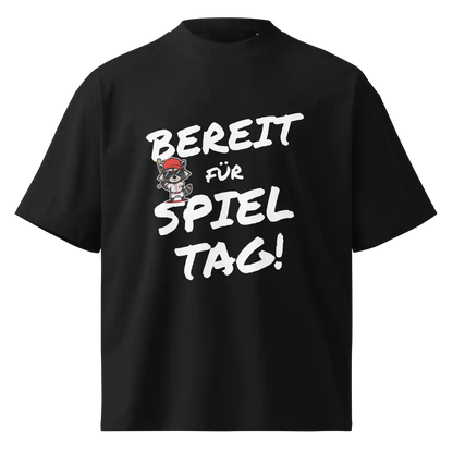 Herren Bio T-Shirt Bereit Schwarz von TextilRebell – GOTS-zertifiziert, Oversized High-Neck, 100% Bio-Baumwolle, nachhaltiger Streetwear-Style