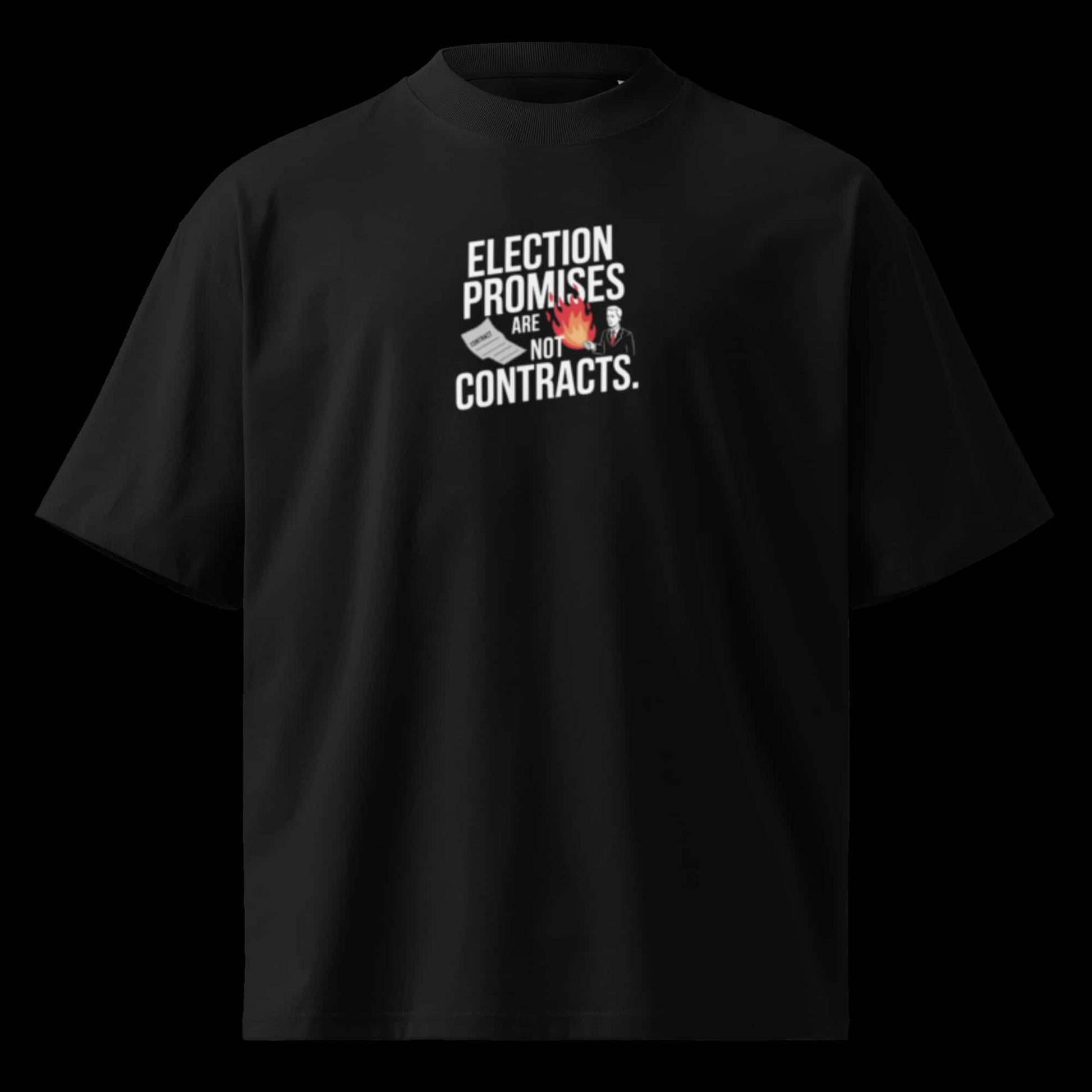 Herren Bio T-Shirt Verträge Schwarz von TextilRebell – GOTS-zertifiziert, Oversized, 100% Bio-Baumwolle, nachhaltiger Streetwear-Style