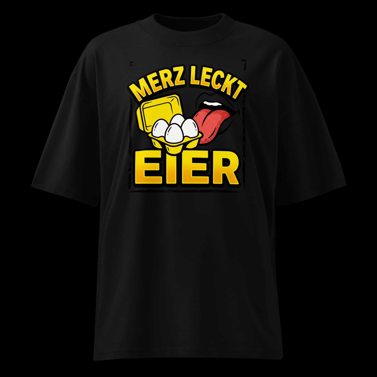 Herren Oversized Bio T-Shirt "Eier" in Weiß – TextilRebell, 100% Bio-Baumwolle, nachhaltige Streetwear
