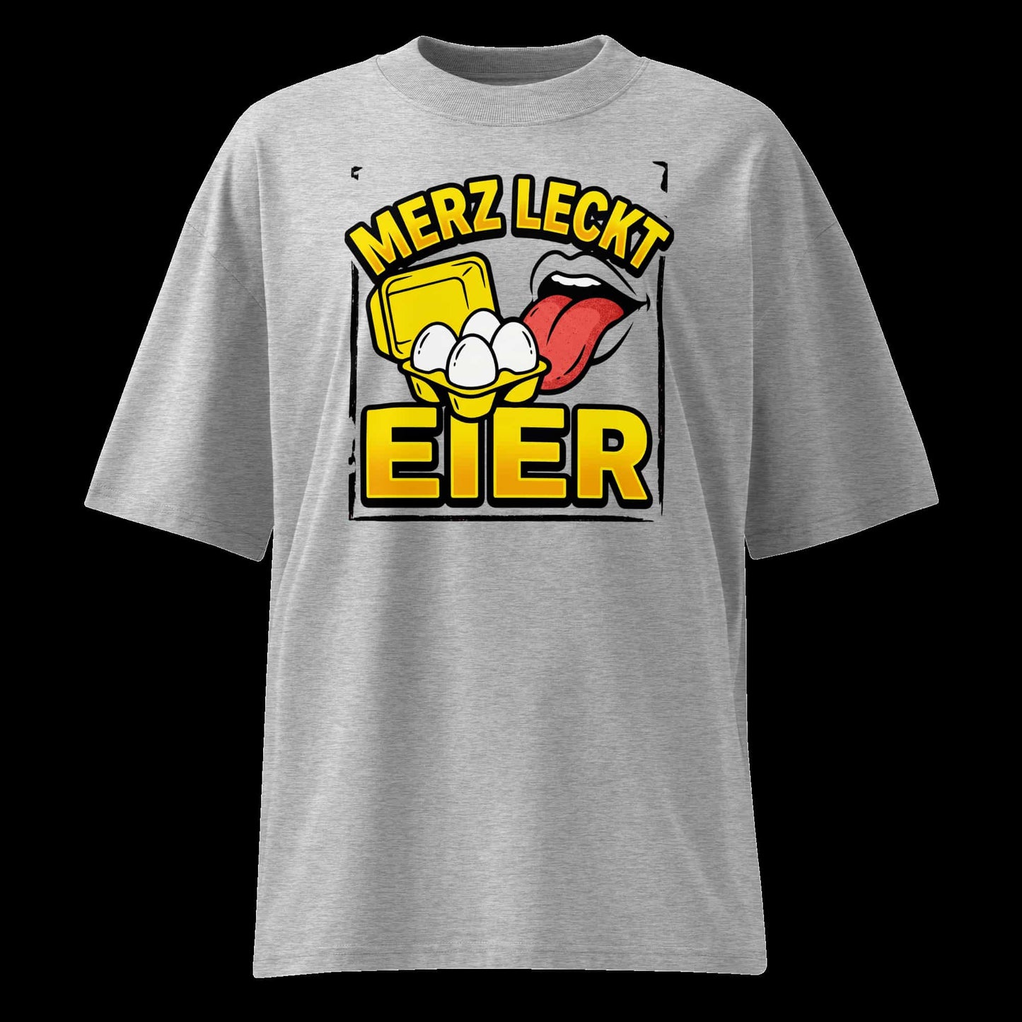 Herren Oversized Bio T-Shirt "Eier" in Weiß – TextilRebell, 100% Bio-Baumwolle, nachhaltige Streetwear
