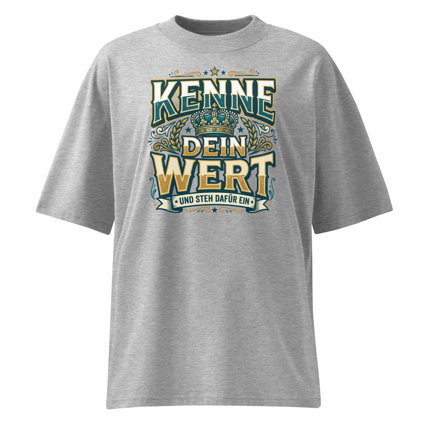 Oversized T-Shirt Heather Grau – 100% Bio-Baumwolle, 200 g/m², GOTS & OCS zertifiziert | TextilRebell