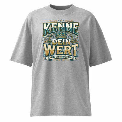 Oversized T-Shirt Heather Grau – 100% Bio-Baumwolle, 200 g/m², GOTS & OCS zertifiziert | TextilRebell