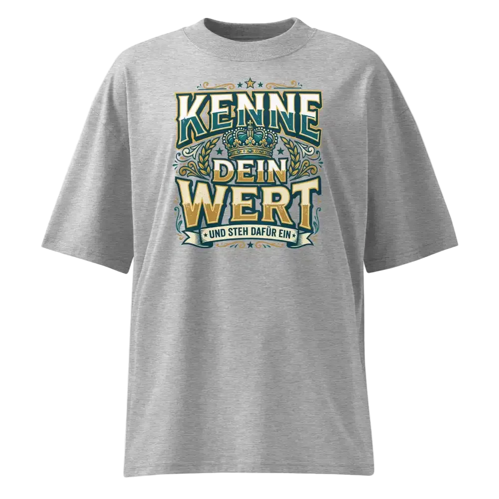 Oversized T-Shirt Heather Grau – 100% Bio-Baumwolle, 200 g/m², GOTS & OCS zertifiziert | TextilRebell