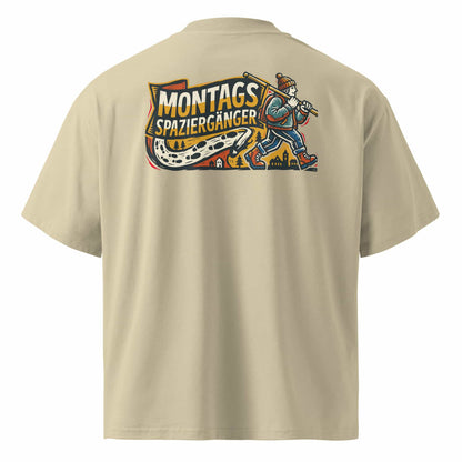 TextilRebell Montag T-Shirt Stein Detailansicht – Oversized Fit, GOTS-zertifizierte Bio-Baumwolle