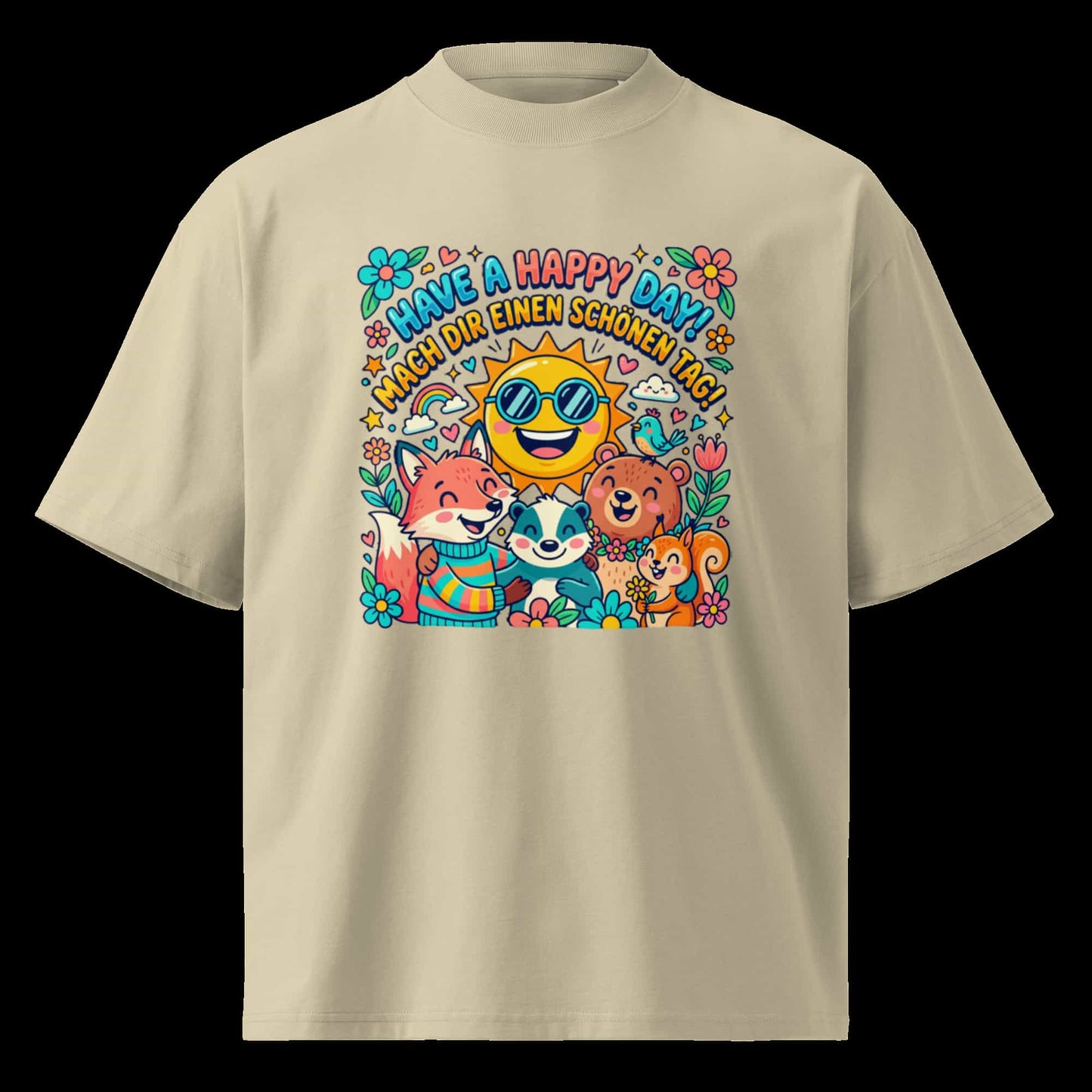 Stein: „Damen Bio T-Shirt Happy Stein von TextilRebell – Oversized, GOTS-zertifiziert, faire Produktion"