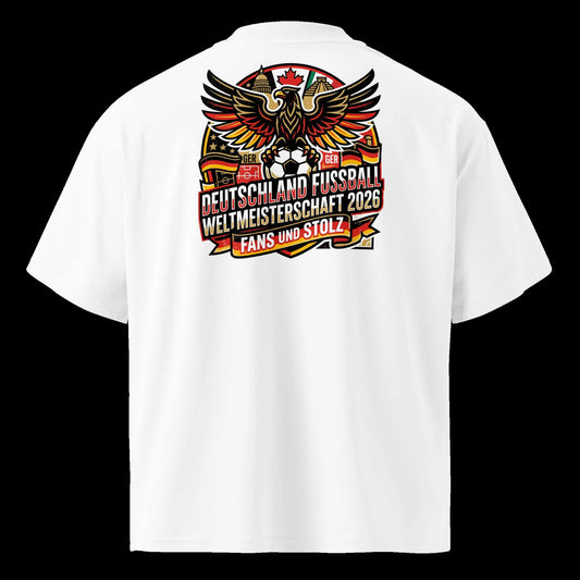 Weiß: Herren Oversized Bio T-Shirt Adler Weiß von TextilRebell – 100% Bio-Baumwolle, GOTS-zertifiziert
