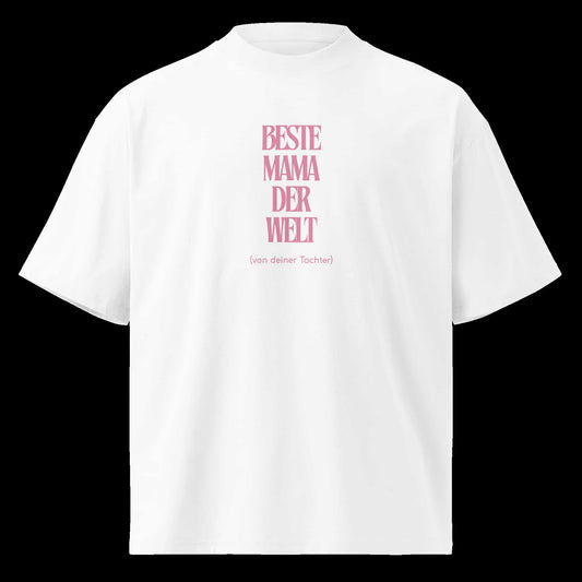 Weiß: Damen Bio T-Shirt Mama Weiß von TextilRebell – GOTS-zertifiziert, Oversized, 100% Bio-Baumwolle, faire Produktion