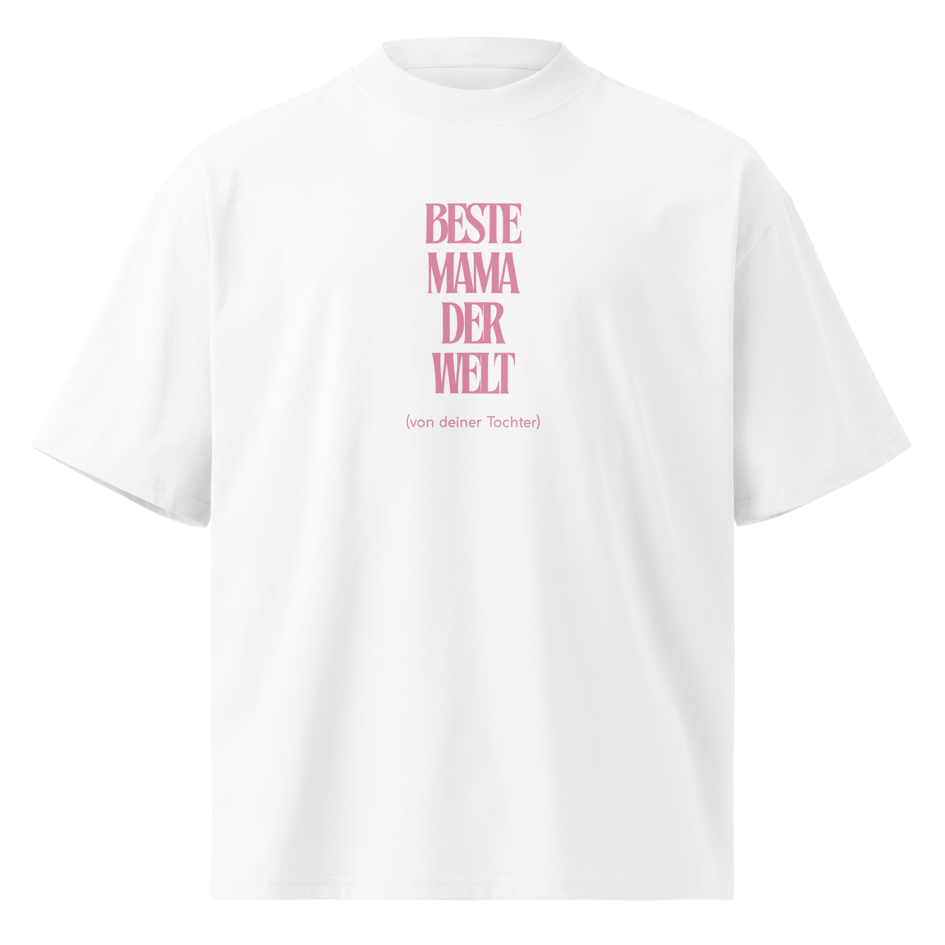 Weiß: Damen Bio T-Shirt Mama Weiß von TextilRebell – GOTS-zertifiziert, Oversized, 100% Bio-Baumwolle, faire Produktion
