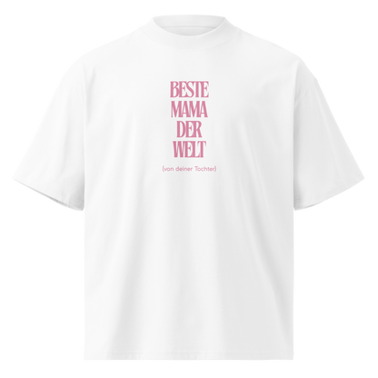 Weiß: Damen Bio T-Shirt Mama Weiß von TextilRebell – GOTS-zertifiziert, Oversized, 100% Bio-Baumwolle, faire Produktion
