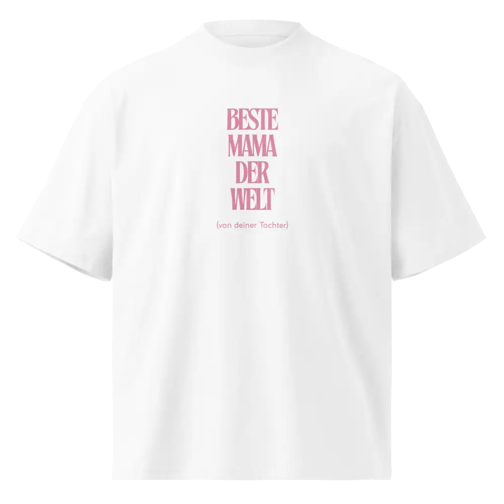 Damen Bio T-Shirt Mama Weiß von TextilRebell – GOTS-zertifiziert, Oversized, 100% Bio-Baumwolle, faire Produktion