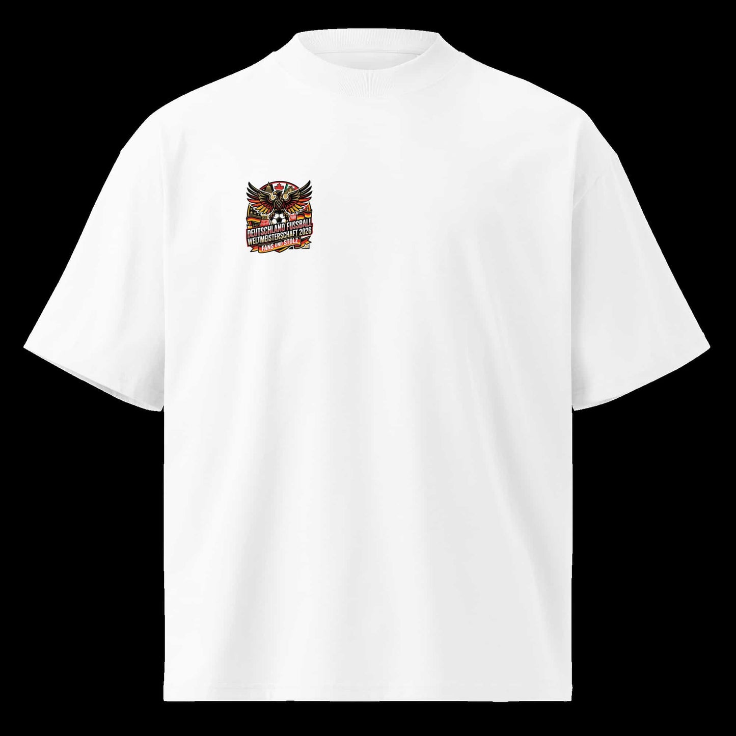 Weiß: Herren Oversized Bio T-Shirt Adler Weiß von TextilRebell – 100% Bio-Baumwolle, GOTS-zertifiziert