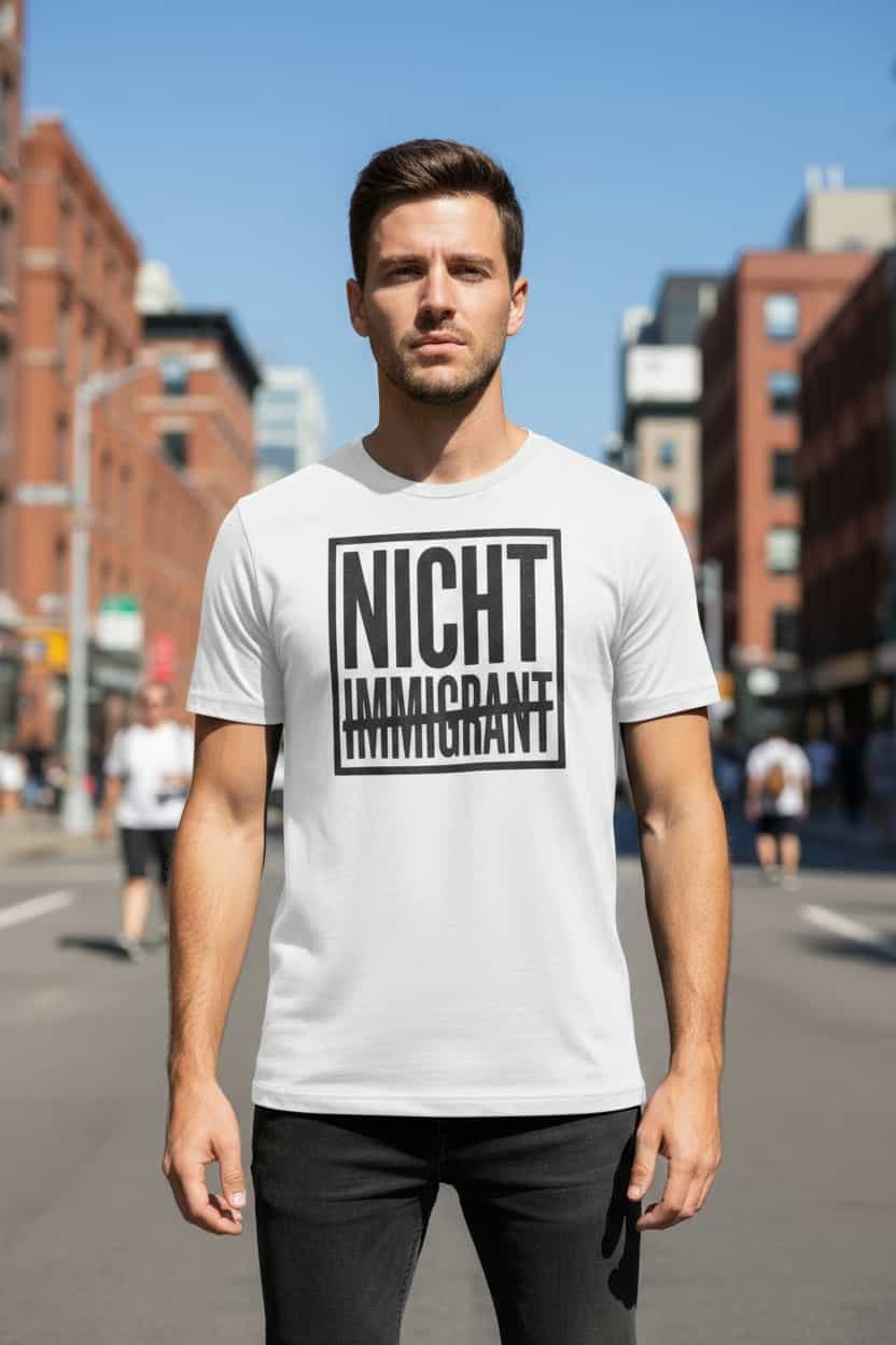 Unisex Statement T-Shirt Nicht in Weiß – Männer Streetwear Lifestyle – 100% Bio-Baumwolle GOTS zertifiziert – TextilRebell