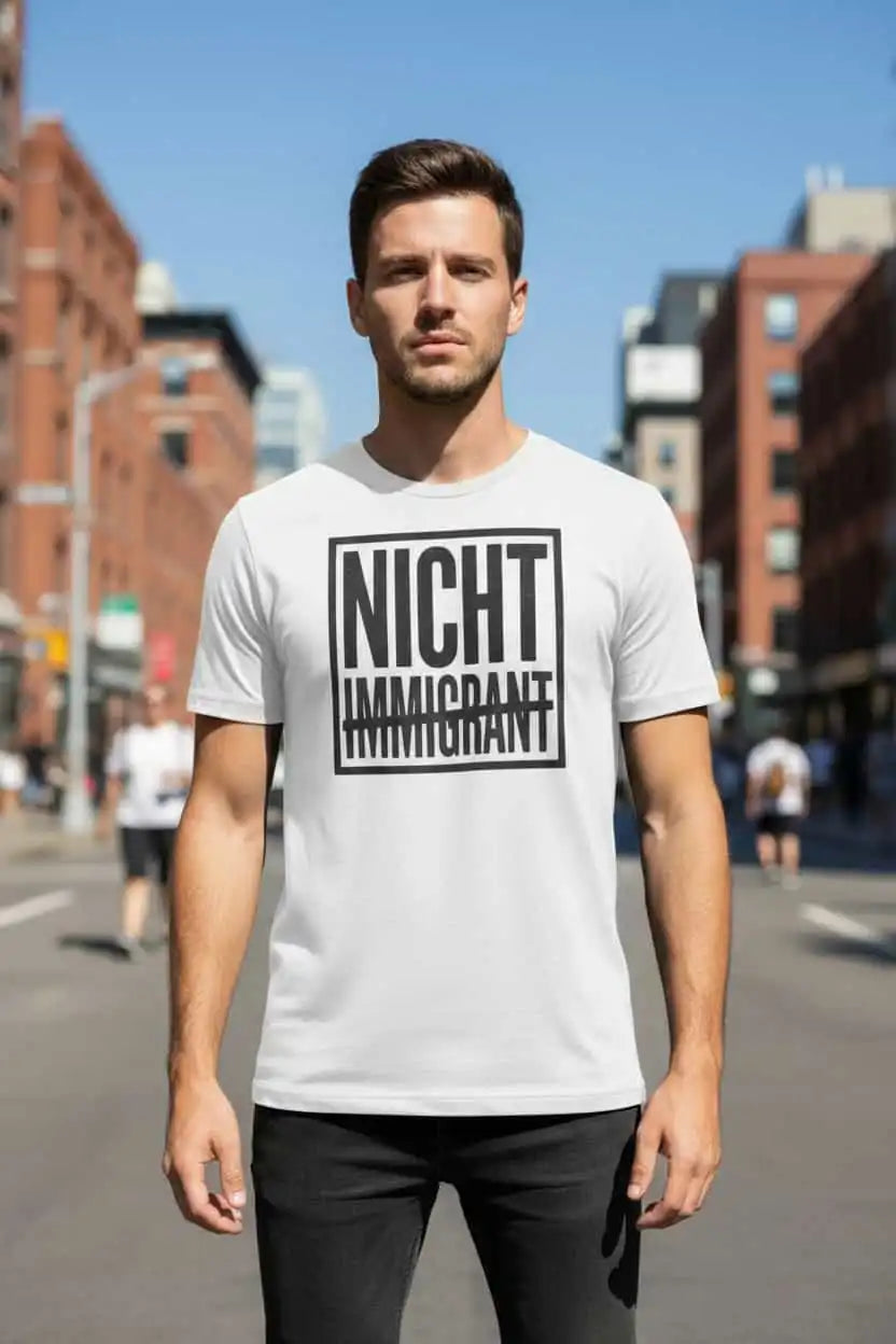 Unisex Statement T-Shirt Nicht in Weiß – Männer Streetwear Lifestyle – 100% Bio-Baumwolle GOTS zertifiziert – TextilRebell