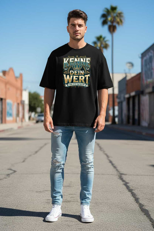 Oversized T-Shirt Schwarz – 100% Bio-Baumwolle, 200 g/m², GOTS & OCS zertifiziert | TextilRebell