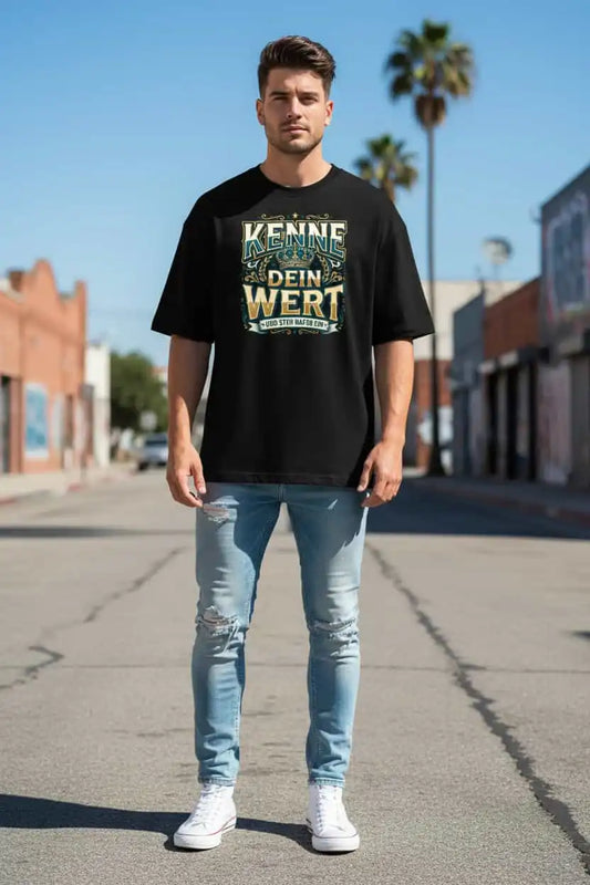 Oversized T-Shirt Schwarz – 100% Bio-Baumwolle, 200 g/m², GOTS & OCS zertifiziert | TextilRebell