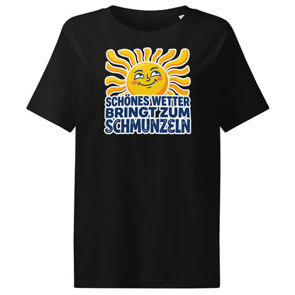 Damen Bio T-Shirt Schönes Wetter in Schwarz – 100% Bio-Baumwolle, 180 g/m², GOTS-zertifiziert | TextilRebell