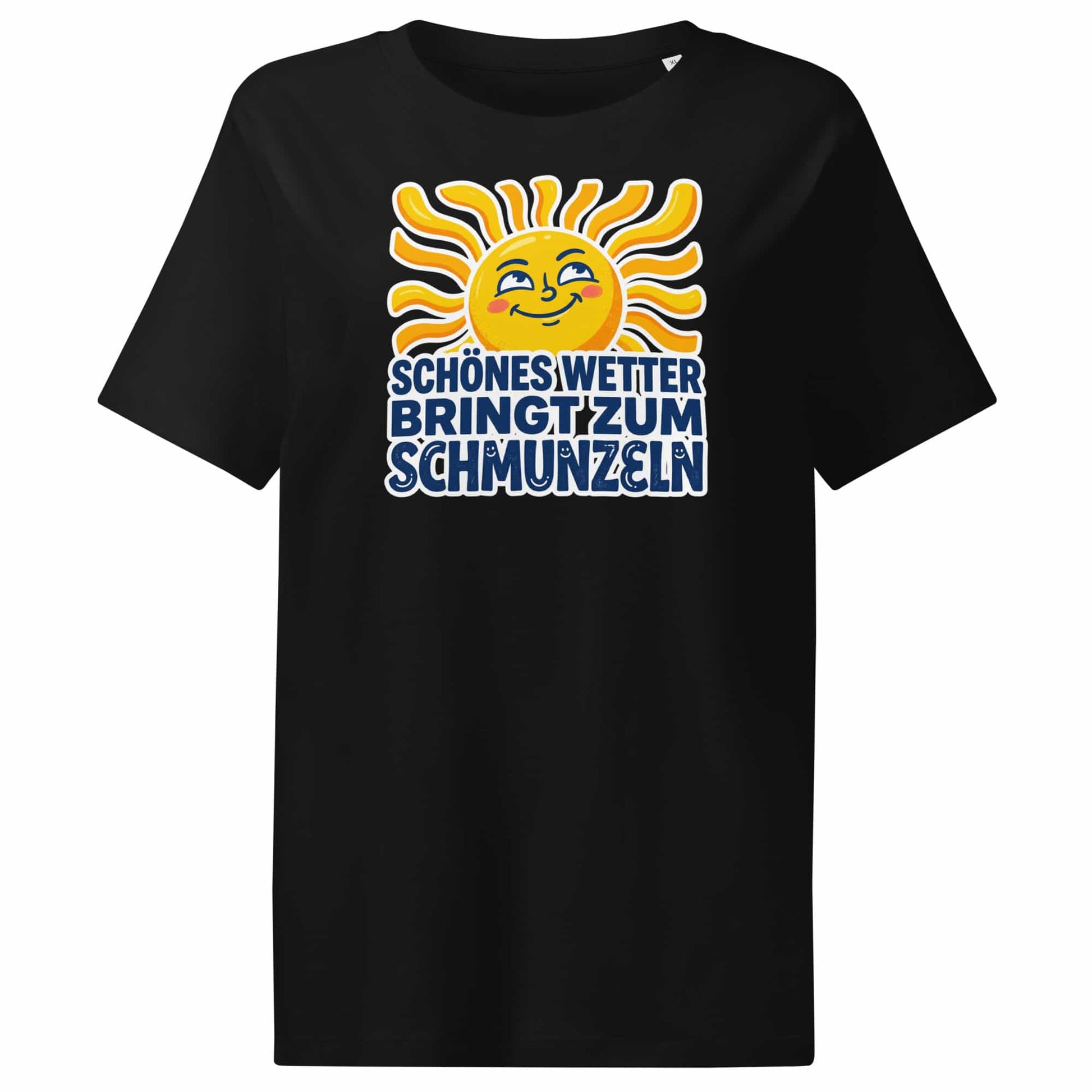 Damen Bio T-Shirt Schönes Wetter in Schwarz – 100% Bio-Baumwolle, 180 g/m², GOTS-zertifiziert | TextilRebell