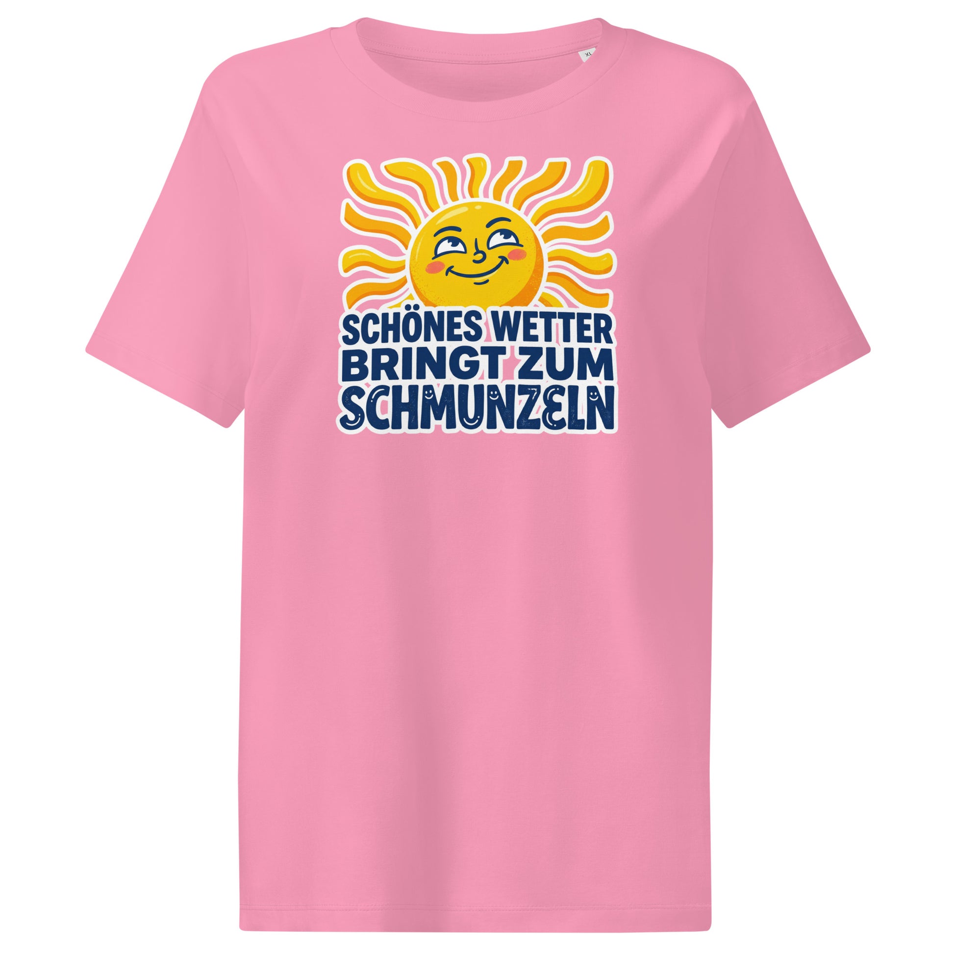 Damen Bio T-Shirt Schönes Wetter in Bubble Pink – 100% Bio-Baumwolle, 180 g/m², GOTS-zertifiziert | TextilRebell