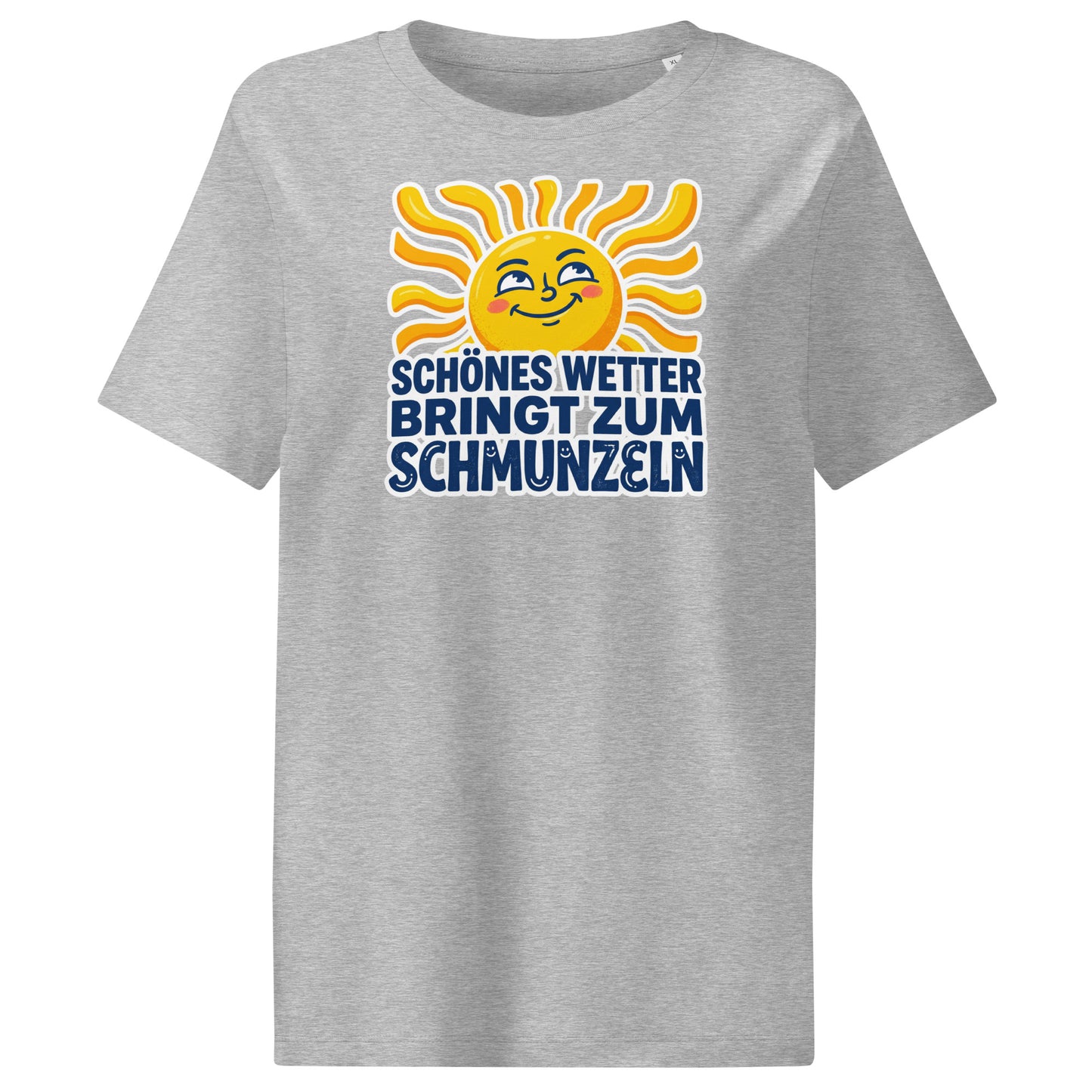 Damen Bio T-Shirt Schönes Wetter in Heather Grau – 100% Bio-Baumwolle, 180 g/m², GOTS-zertifiziert | TextilRebell