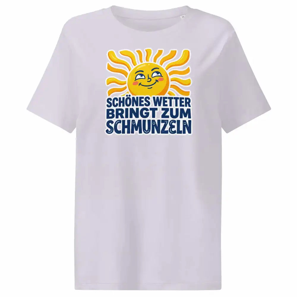 Damen Bio T-Shirt Schönes Wetter in Lavendel – 100% Bio-Baumwolle, 180 g/m², GOTS-zertifiziert | TextilRebell