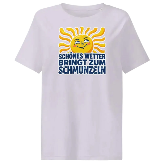 Damen Bio T-Shirt Schönes Wetter in Lavendel – 100% Bio-Baumwolle, 180 g/m², GOTS-zertifiziert | TextilRebell