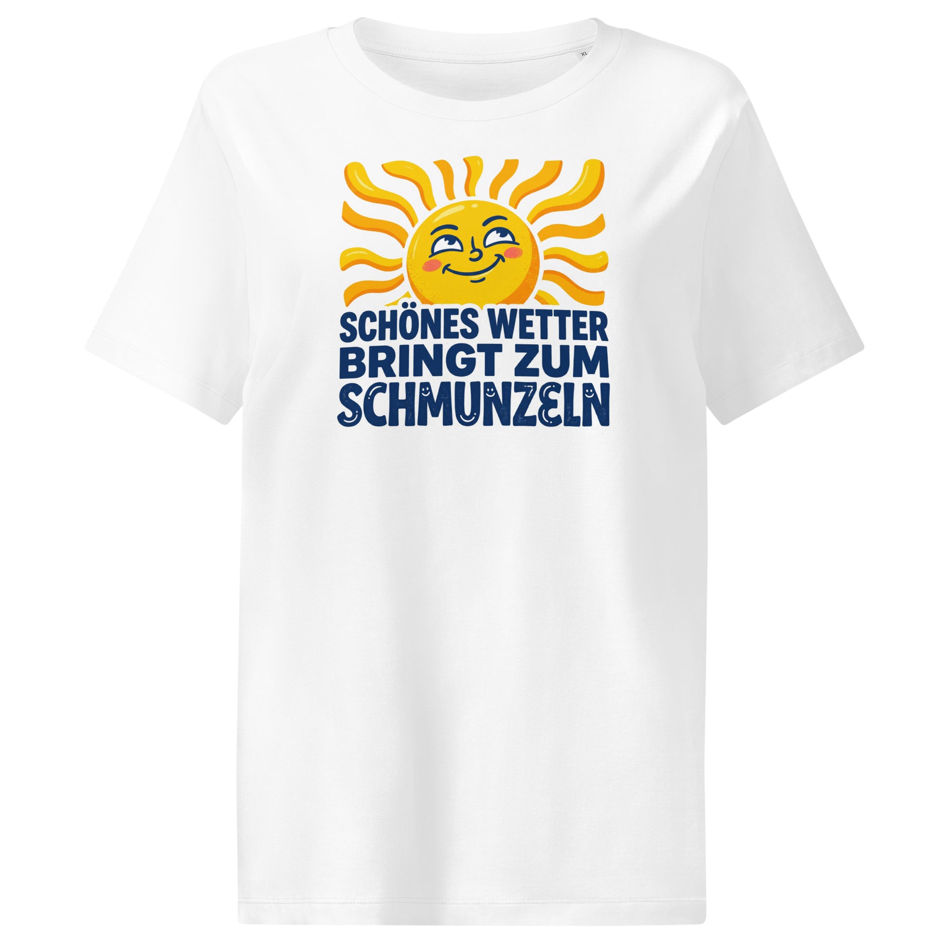 Damen Bio T-Shirt Schönes Wetter in Weiß – 100% Bio-Baumwolle, 180 g/m², GOTS-zertifiziert | TextilRebell