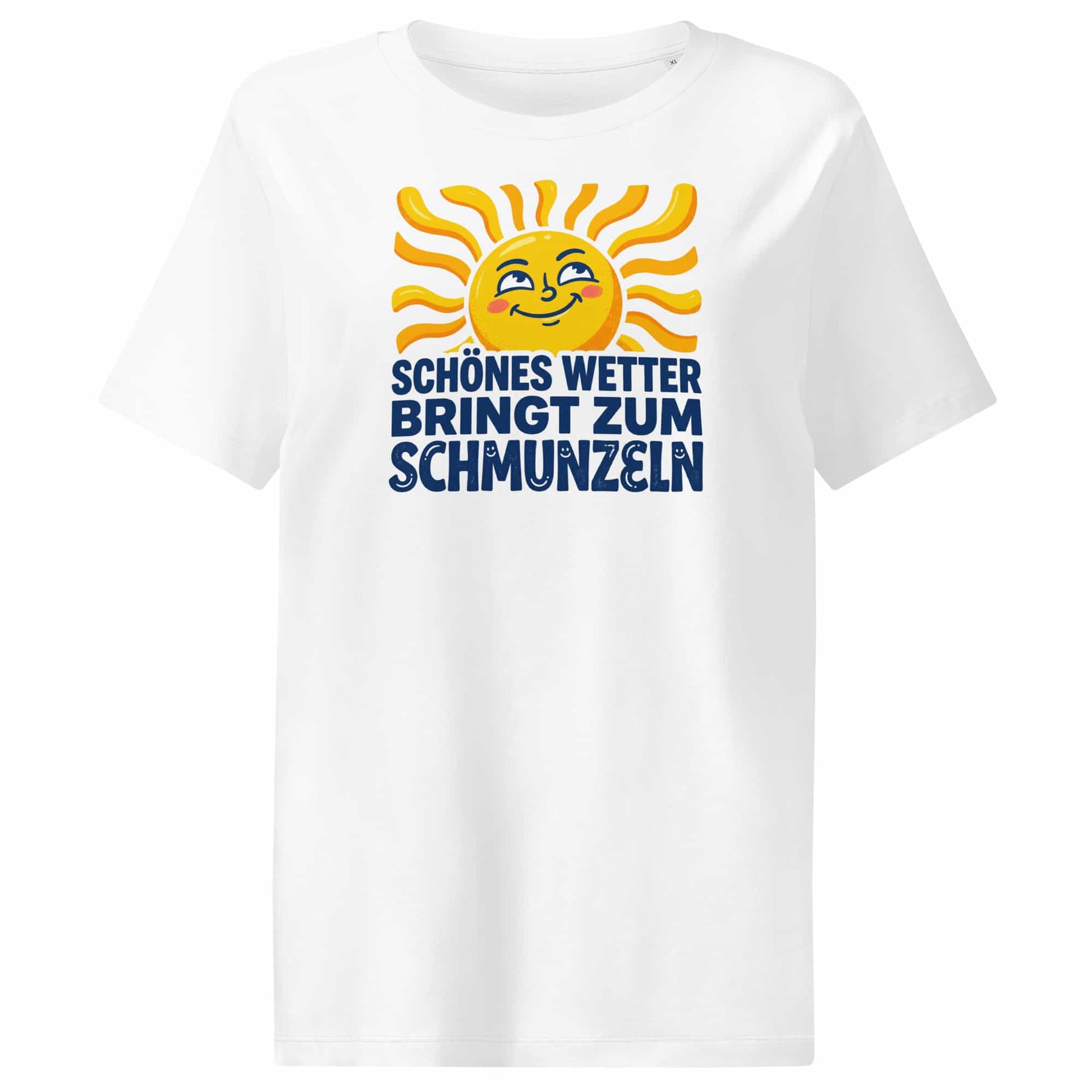 Damen Bio T-Shirt Schönes Wetter in Weiß – 100% Bio-Baumwolle, 180 g/m², GOTS-zertifiziert | TextilRebell