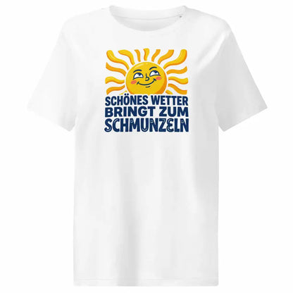 Damen Bio T-Shirt Schönes Wetter in Weiß – 100% Bio-Baumwolle, 180 g/m², GOTS-zertifiziert | TextilRebell