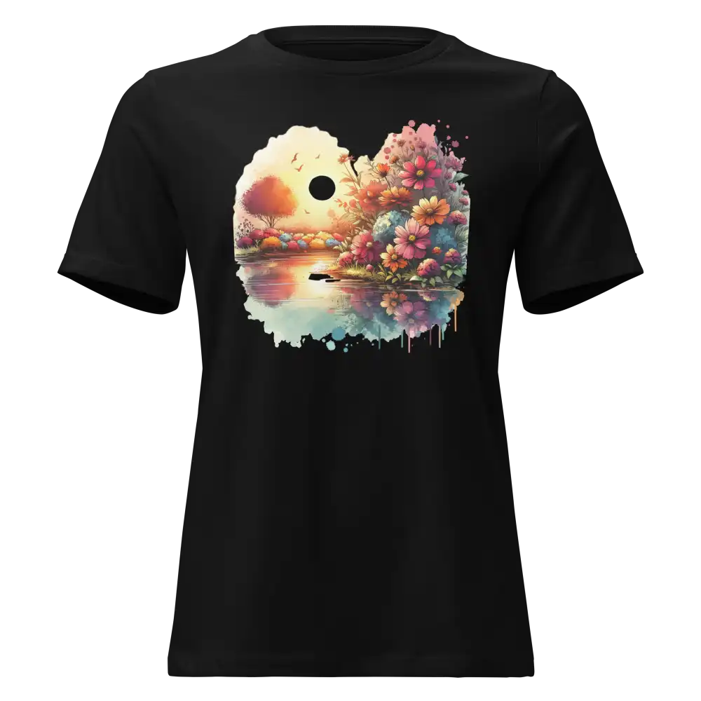 Schwarz: Lockeres Damen Bio T-Shirt See Schwarz von TextilRebell – GOTS-zertifiziert, entspannter Schnitt, nachhaltige Mode